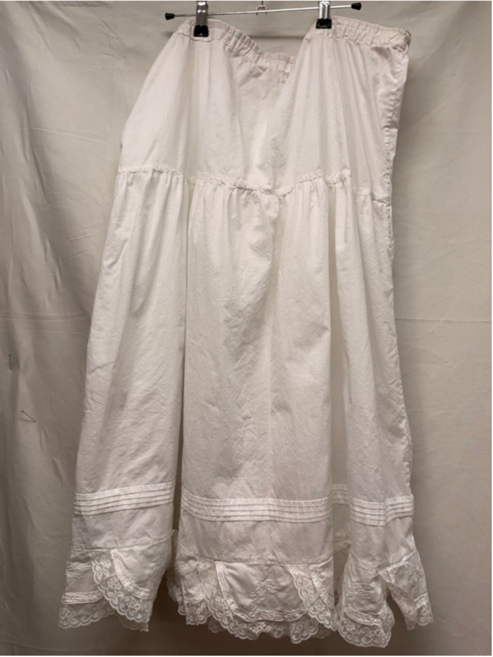 Women's Vintage Unbranded White Cotton Petticoat Slip M see note: